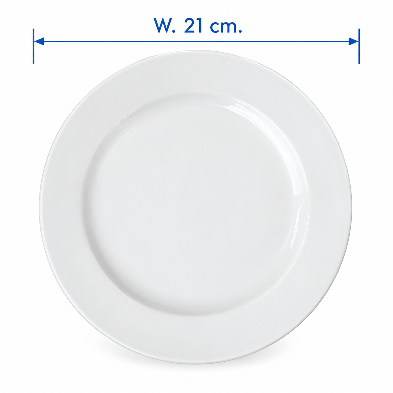 จานขาว RIMMED PLATE 21CM