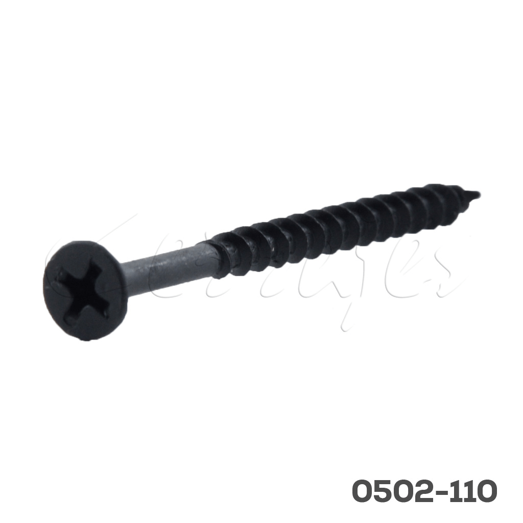 Tornillo para unión de madera cabeza plana "Sinker" #8 x3" (76,2 mm) PH2 Negro con punta