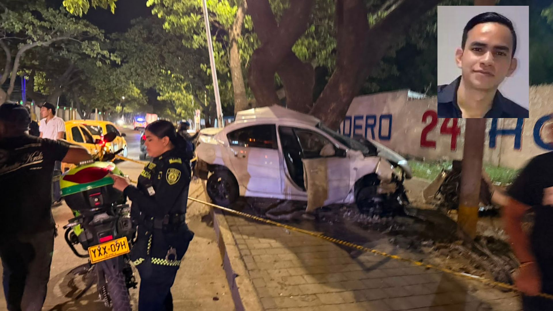 Carlos Fabián Vega, de 25 años, murió tras violento accidente en Valledupar