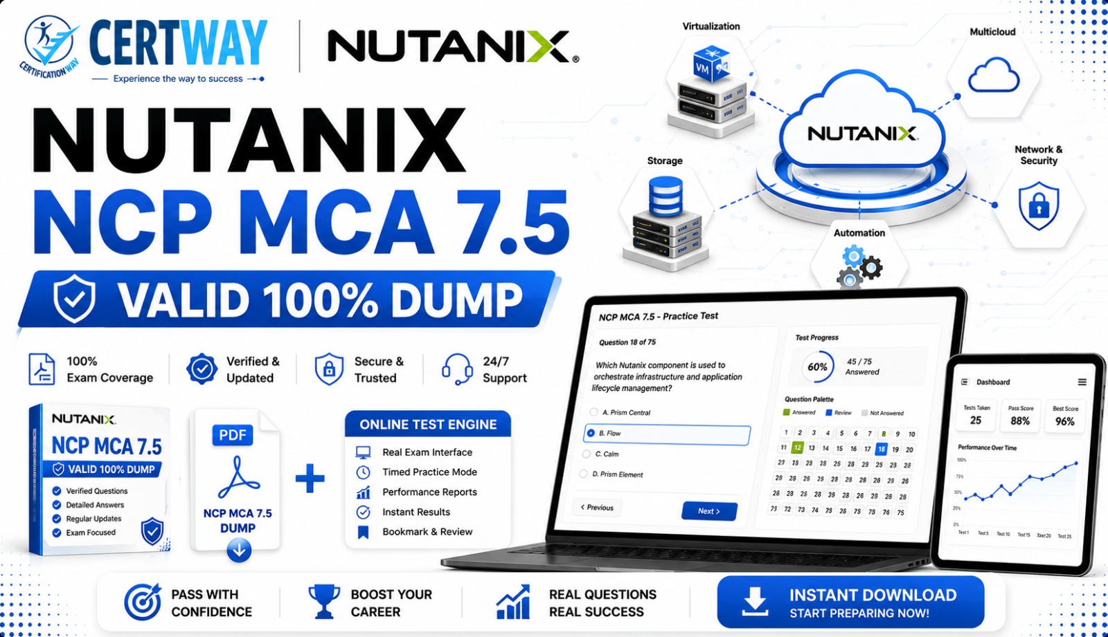 Nutanix Certified Professional – NCP MCA 7.5 EXAM DUMP & Practical TEST