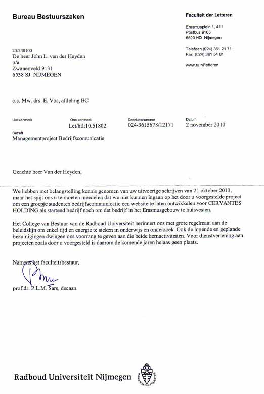 Maandag 13 februari 2012 de klok sloeg vijf voor acht