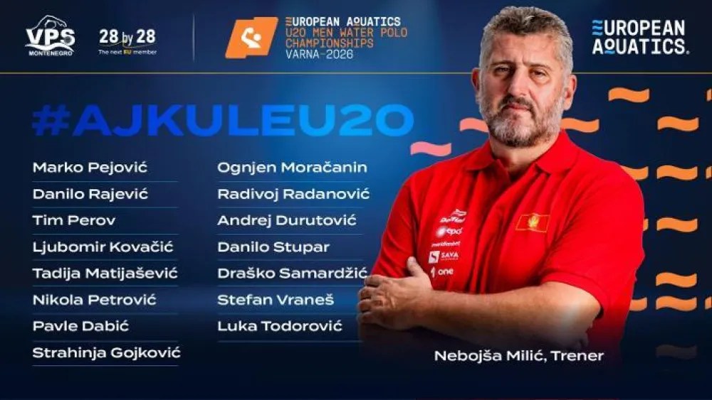 Mlada vaterpolo reprezentacija Crne Gore otputovala na EP u Varnu