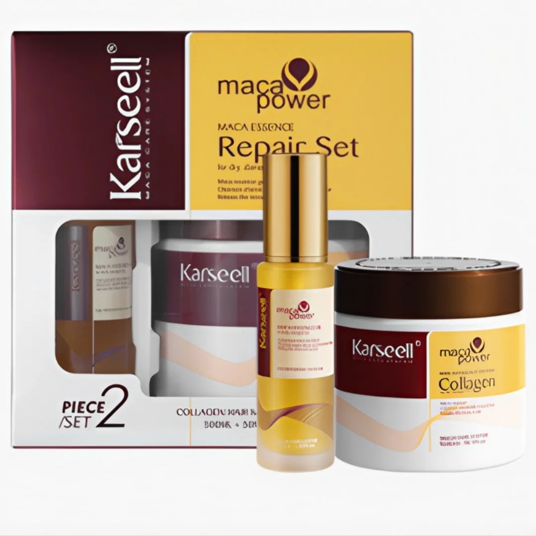 Set Cadou Karseell pentru Îngrijirea Părului – Mască și Ulei pentru Hidratare și Reparare Intensivă, CEZI