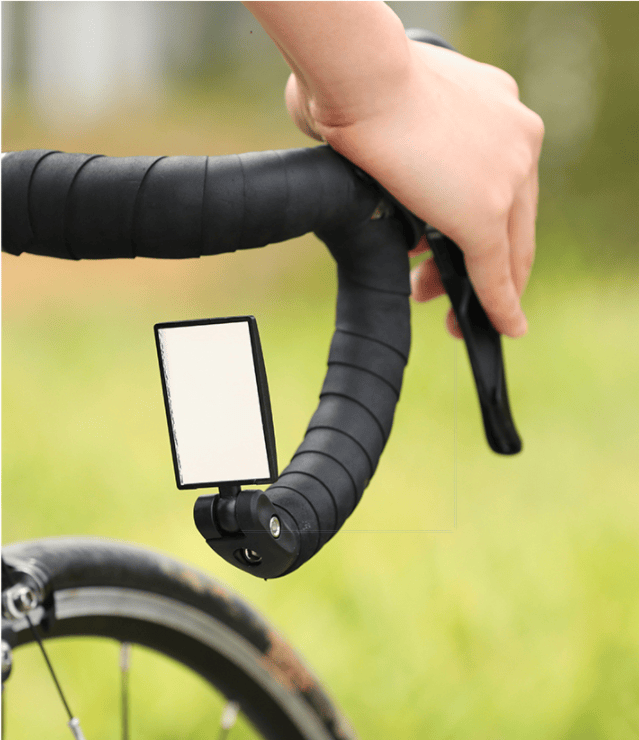 Polyurethane housing and 5mm hexagon wrench installation for bike handlebar mirror