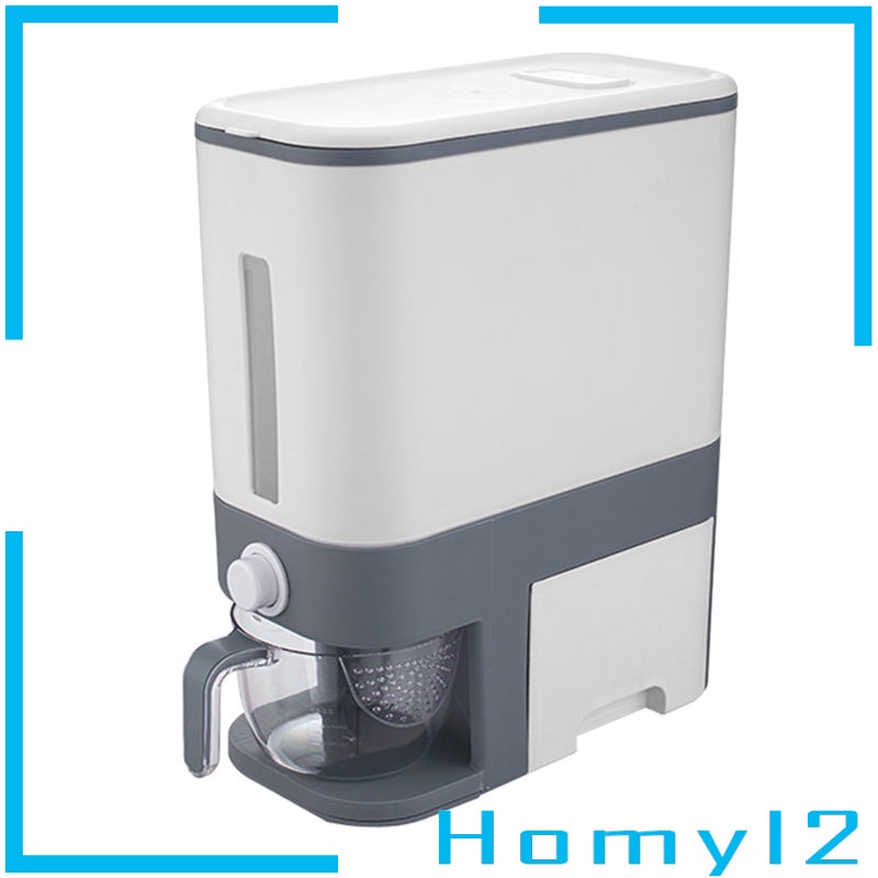 De almacenamiento para descargar una bolsa entera de 5 libras de harina o azúcar. Homyl2 Recipiente Hermetico De Almacenamiento De Alimentos Barril De Almacenamiento De Granos Domestico Y Caja De Almacenamiento De Arroz Cubo De Arroz Caja De Alimentos De Soja Con Almacenamiento Lateral Para La