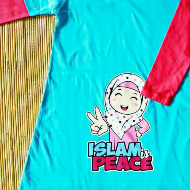 Gamis Kaos Anak Zahra Islam Is Peace Shopee Indonesia
