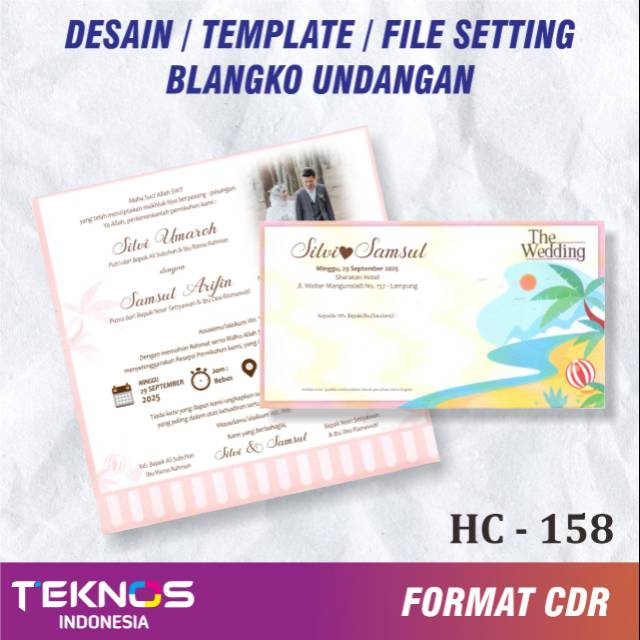 Template Undangan Pernikahan Desain Undangan Blanko Hc 158 Shopee Indonesia