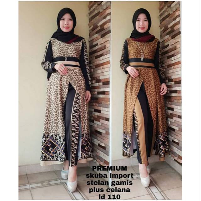 Setelan Gamis Celana Import Premium Shopee Indonesia