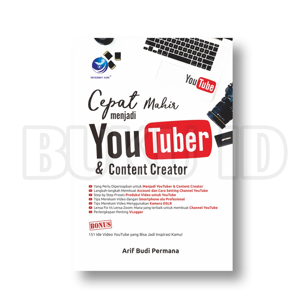 Buku Cepat Mahir Menjadi Youtuber Dan Content Creator | Shopee Indonesia