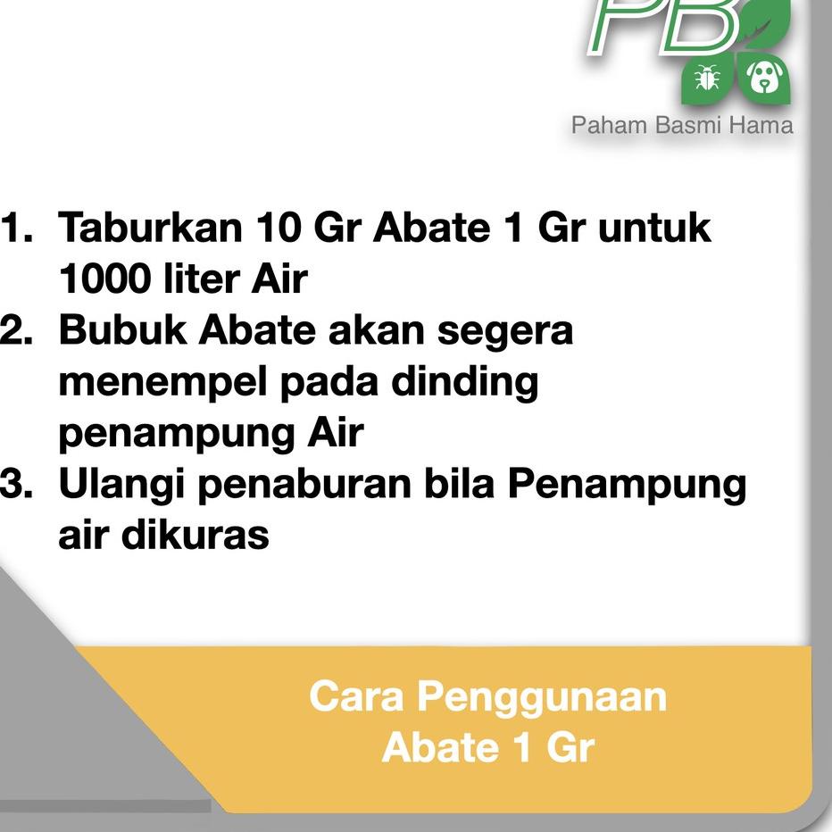 LANGSUNG ATC.. Abate 1 Gr - Pembasmi Jentik Nyamuk - Anti Nyamuk - BASF -  Botol 1 KG | Shopee Indonesia