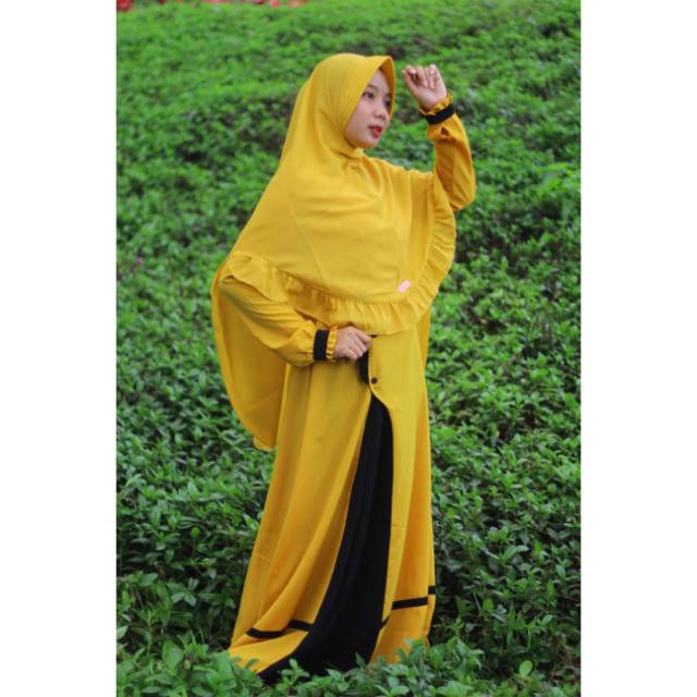 Cari harga dan promo terbaik untuk warna mustard gamis diantara 1143 produk. Promo Gamis Syari Set Khimar Mustard Kombinasi Hitam Shopee Indonesia