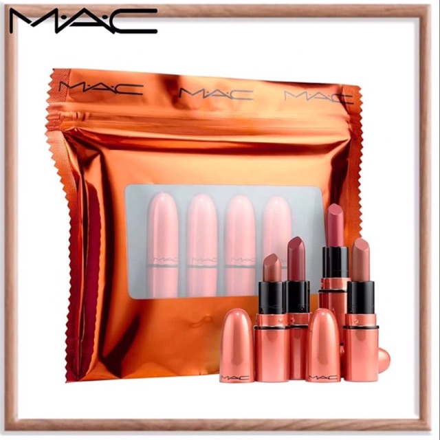 Accentuate your pout with the mac shiny pretty things party favours mini lip glosses in 'nude'; Jual Mac Shiny Pretty Things Party Favours Mini Lipsticks Nude 4 Pc Indonesia Shopee Indonesia