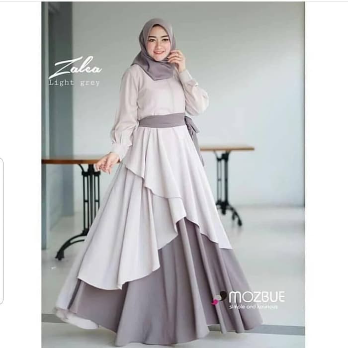 Gamis Muslim Mozbue Design Zale Premium Maxi Longdress Fashion