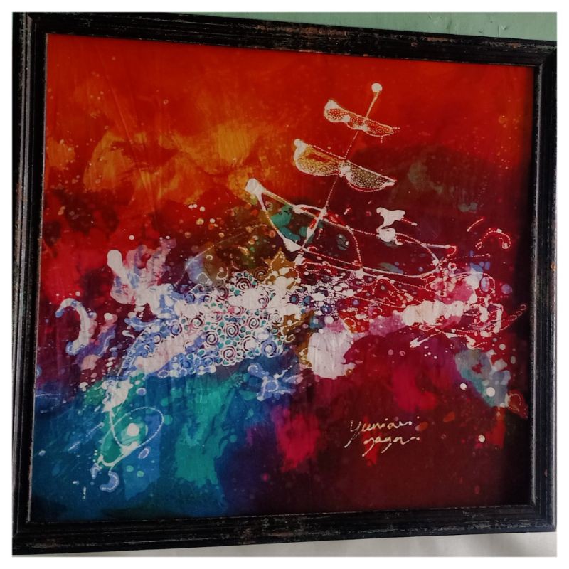 Jual Lukisan Batik Tulis Abstrak Kapal Indonesia|Shopee Indonesia 800_X_800_jpg