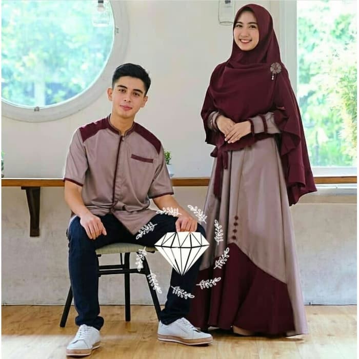 Jual [Bisa Cod] Sc.G01 Samara Baju Muslim Seragam Keluarga Fashio VB474  Samawa Couple Syari Set / Baju P Indonesia|Shopee Indonesia