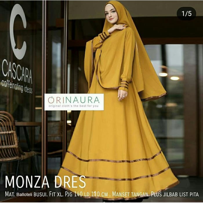 Baju Gamis Wanita Terbaru Model Pesta Kekinian Moscrepe Polos