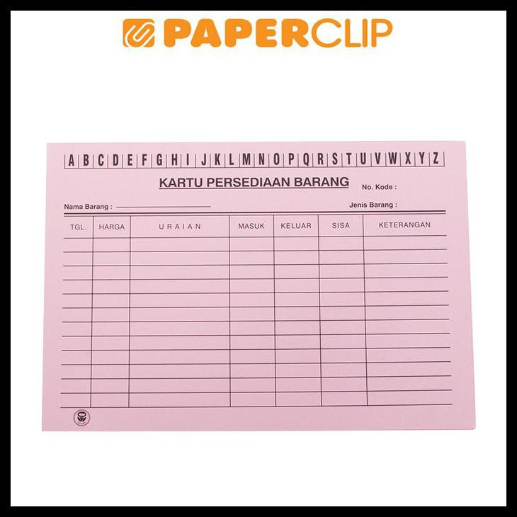 Kartu Persediaan Barang Glory Horizontal/25 Kwarto | Shopee Indonesia