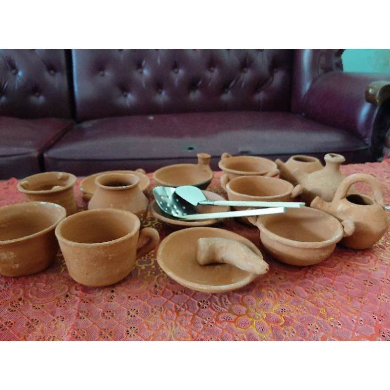 Mainan Anak Tradisional/Gerabah/Pasaran/Alat Masak 17 Macam Murah Teracota  (FREE BUBBLE WRAP) | Shopee Indonesia