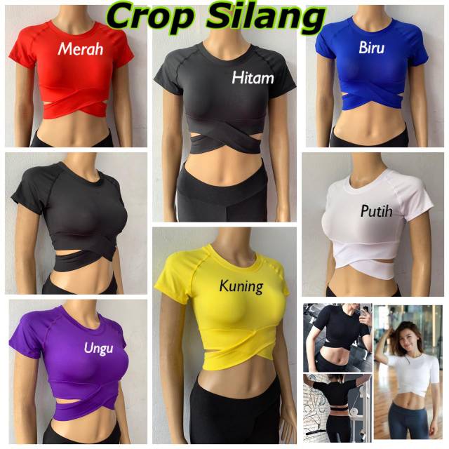 Crop silang polos | Shopee Indonesia