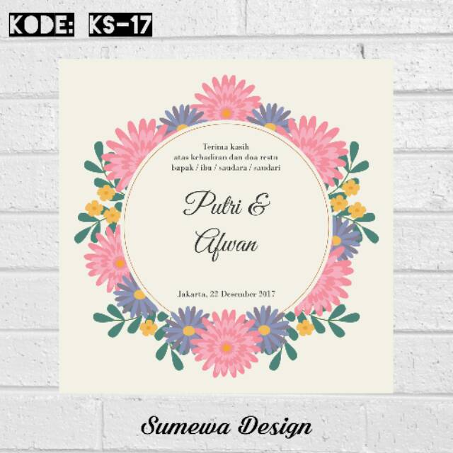 Dengan model terbaru dan kekinian, kamu bisa mendapatkan harga undangan mulai dari rp 1.000. Kartu Souvenir Kartu Ucapan Terima Kasih Kupon Souvenir Ks17 Shopee Indonesia