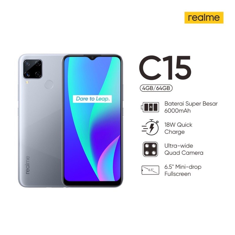 Jual Realme C15 Ram 4 64 Gb New Bat 6000mah Quick Charge Resmi Di Lapak Realme Authorized Dealer 