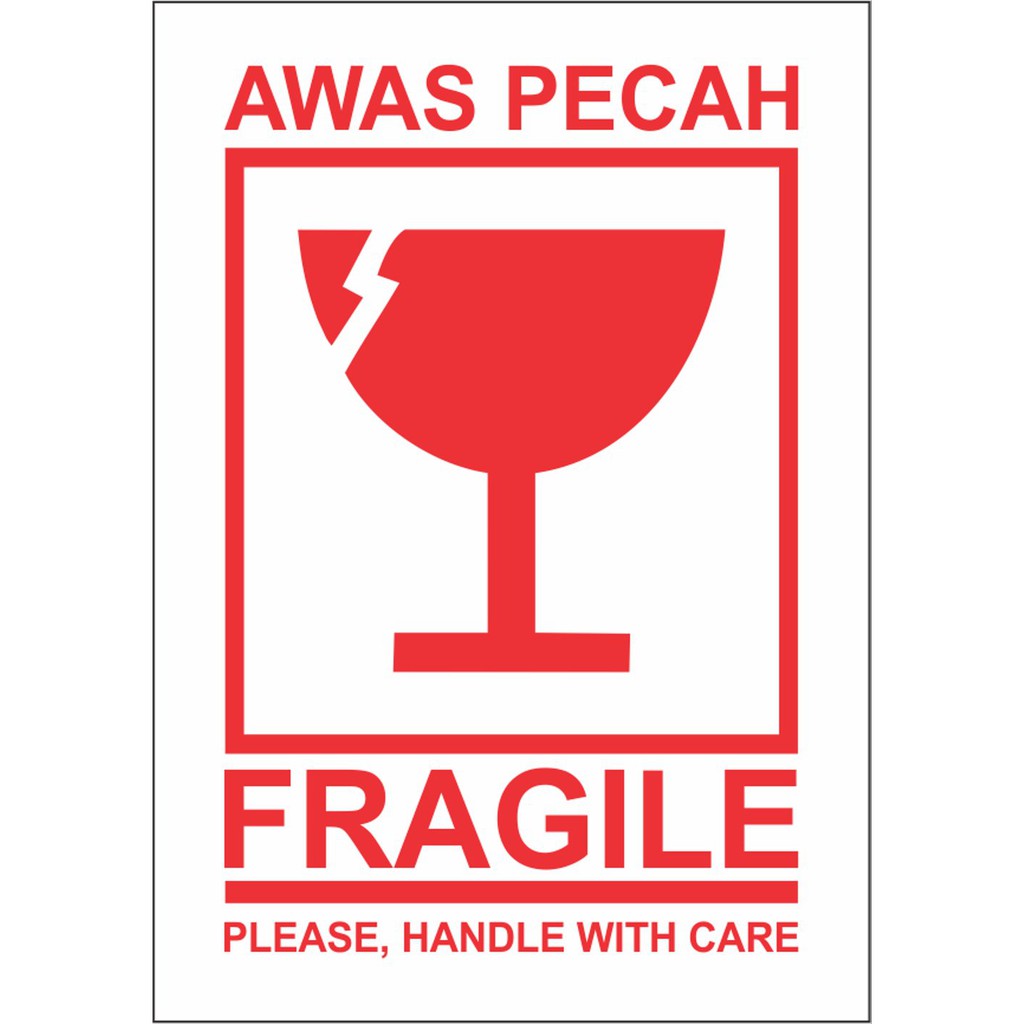 Selain bawa hoki, burung … Jual Stiker Fragile Sticker Awas Mudah Pecah Shopee Indonesia