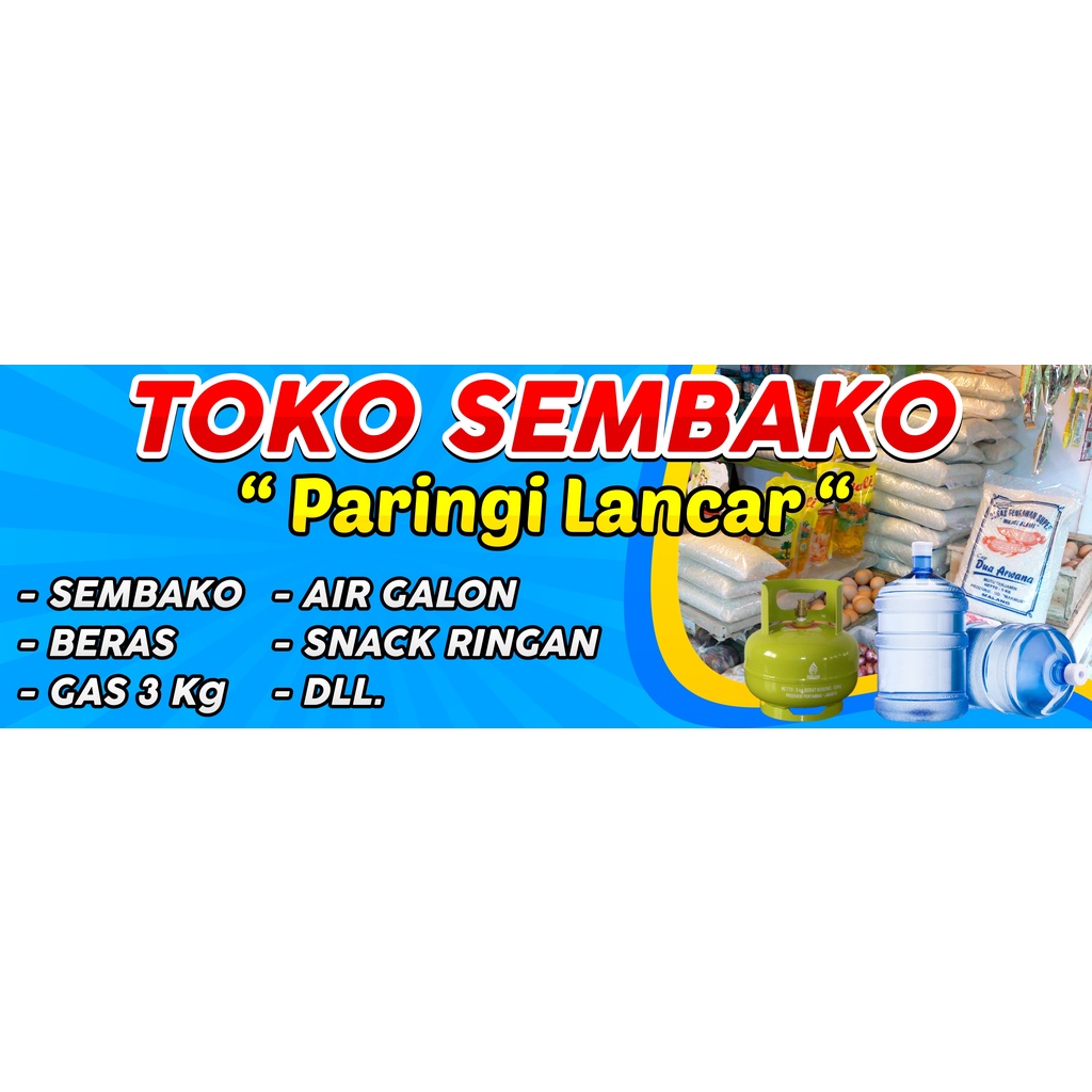 Contoh gambar spanduk warung sembako. Spanduk Banner Warung Sembako 300x100 Cm Shopee Indonesia