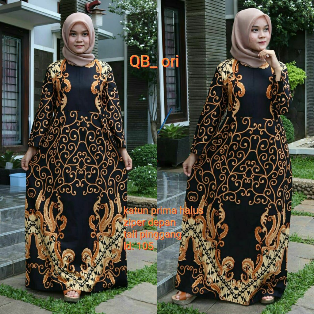 Gamis Baju Gamis Batik Wanita Muslim Model Terbaru Zamzam