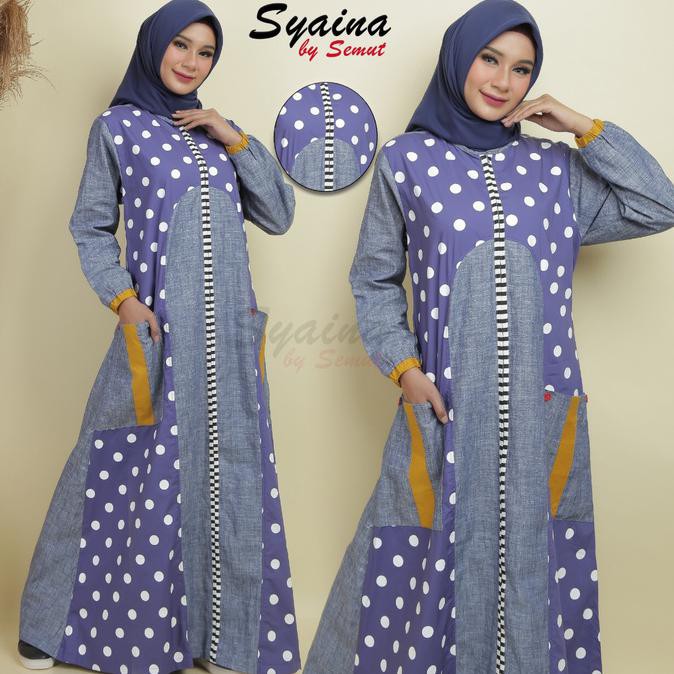 Jual Terbaru Gamis Katun Syaina By Semut Lsn4720 Indonesia|Shopee Indonesia
