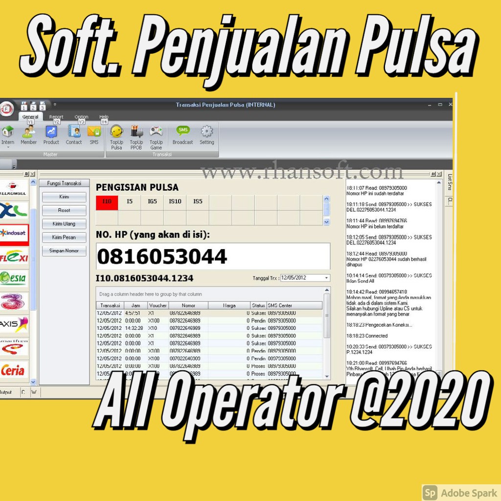 Bisnis pulsa adalah bisnis menguntungkan tanpa modal yang besar,. Software Aplikasi Penjualan Pulsa Counter Hp Starter Rhansoft Shopee Indonesia