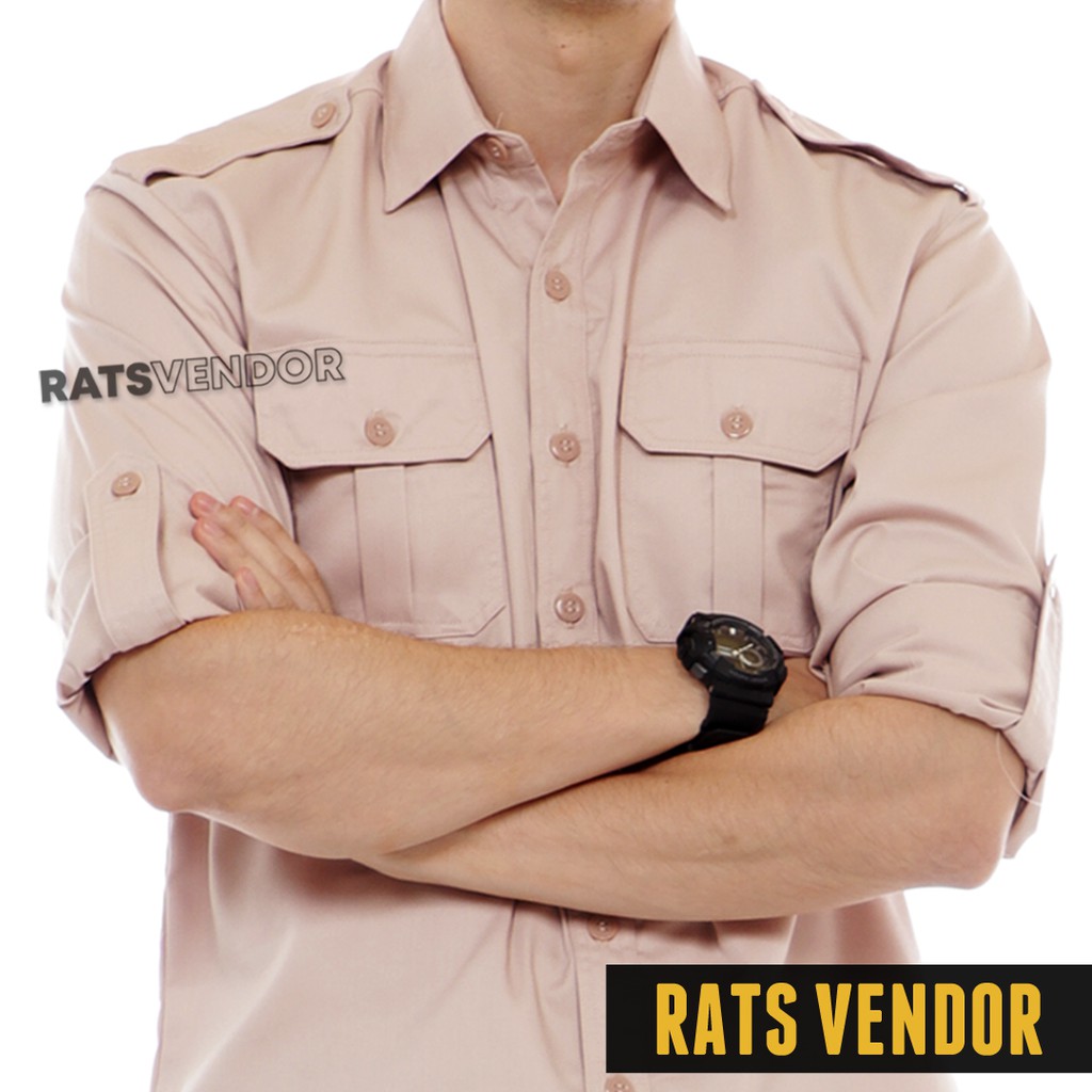 Jual Kemeja Outdoor / Lapangan / Gunung / PDL Lengan Panjang Warna Krem  Indonesia|Shopee Indonesia