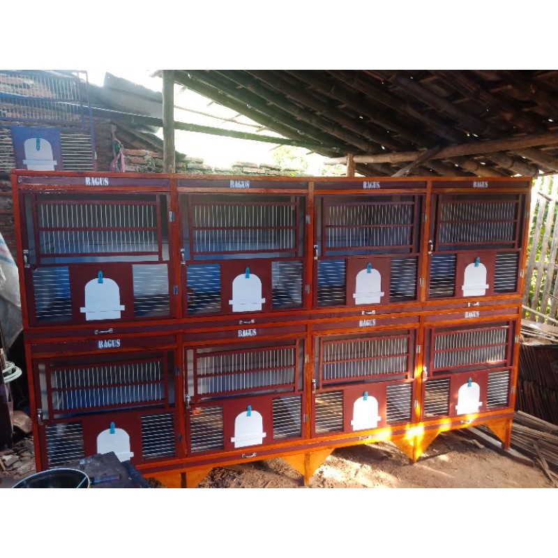 Kandang ternak perkutut murai batu dll. Kandang Merpati Kandang Macan Kandang Wartel Isi 4 8 Shopee Indonesia