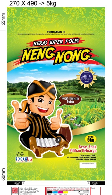 Beras Super Kristal Neng Nong 5 kg | Shopee Indonesia