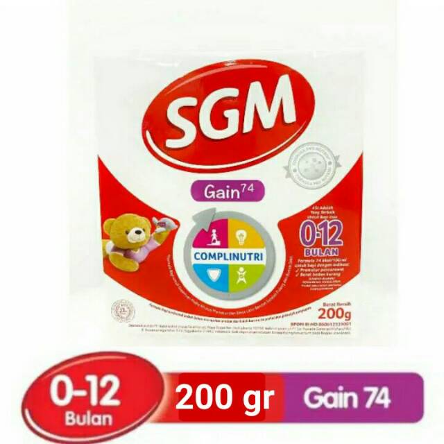 Sekarang sudah tersedia susu sgm gain 74, yang khusus diformulasikan bagi bayi prematur dan berat badannya kurang. Sgm Gain 74 Complinutri Susu 0 12 Bulan 200 Gr Penambah Berat Badan Shopee Indonesia
