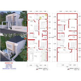 25 desain rumah minimalis 2 lantai untuk keluarga muda via … Jual Desain Rumah Minimalis 2 Lantai 9 5x15 Meter 5 Kamar Tidur Indonesia Shopee Indonesia