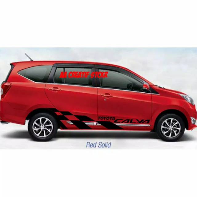 Gambar cutting sticker nama di mobil pertumbuhan mobil roda empat sekarang ini sangat luar biasa penggemarnya lumayan banyak yang . Cutting Sticker Mobil Calya Sigra Avanza Xenia Brio Agya Ayla Mobilio Vios Simple Shopee Indonesia
