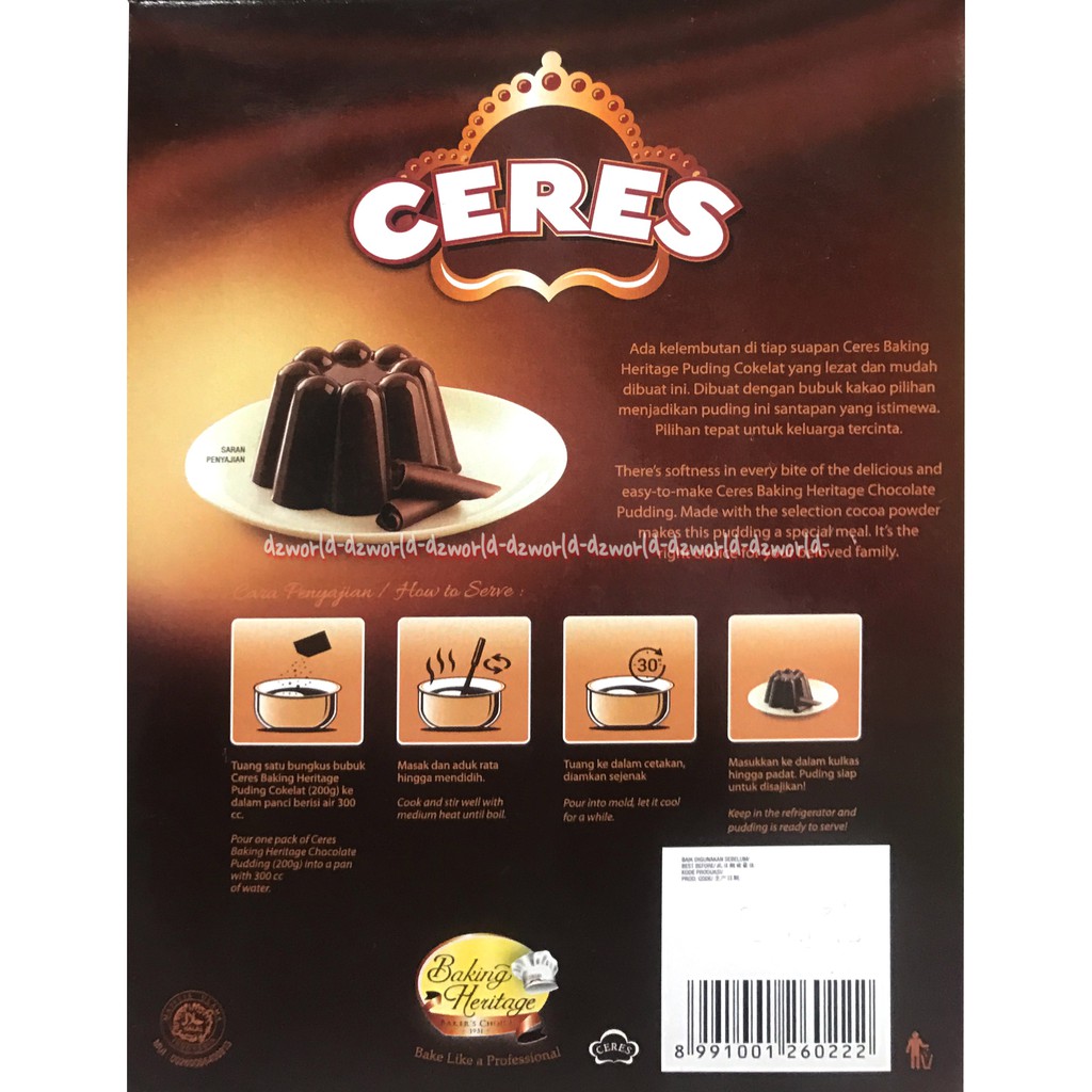Ceres Chocolate Bubuk Puding Coklat Tepung Membuat Puding Instan | Shopee  Indonesia