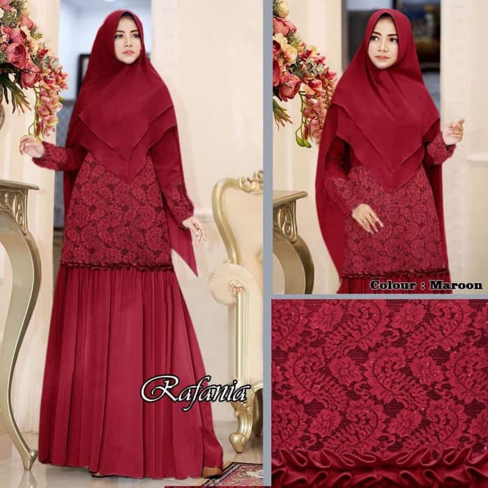 Khimar Runcing Pari Gamis Zaela Syari Polka Agoest Hanggono Glamz
