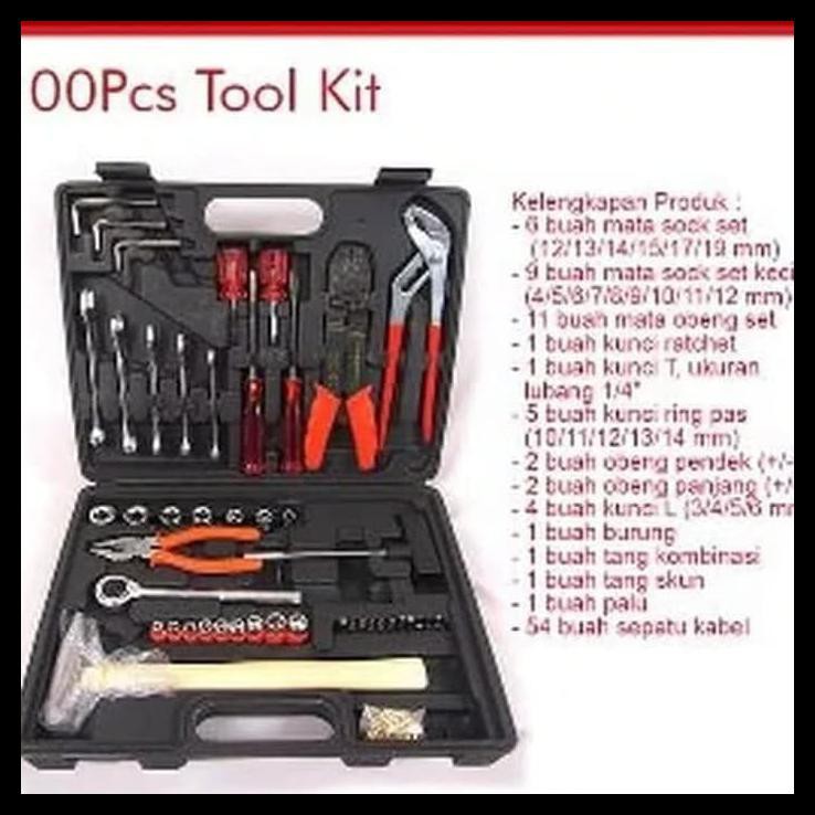 HARGA PROMO PALING MURAH FLASH SALE TOOL KIT SET KENMASTER 100PC/SET KUNCI  BENGKEL LENGKAP/ALAT | Shopee Indonesia