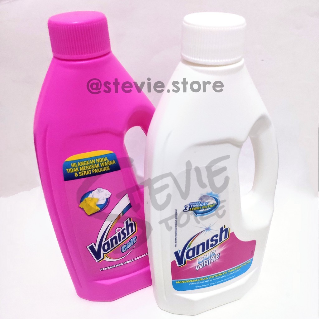 Cara menggunakan vanish pink cair dalam mesin cuci tinggal mencampur vanish . Vanish Cair White Pink Botol 500 Ml Penghilang Noda Pemutih Pakaian Baju Kemeja 500ml Shopee Indonesia
