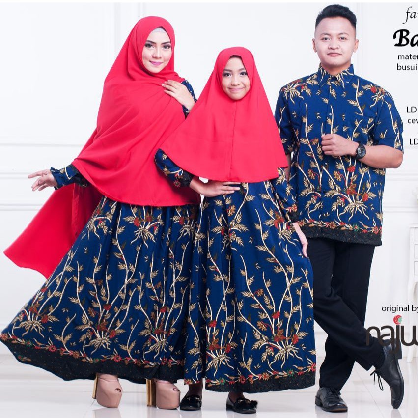 Bamboo 3 Family Couple Ayah Ibu Anak Gamis Couple Muslim Ori