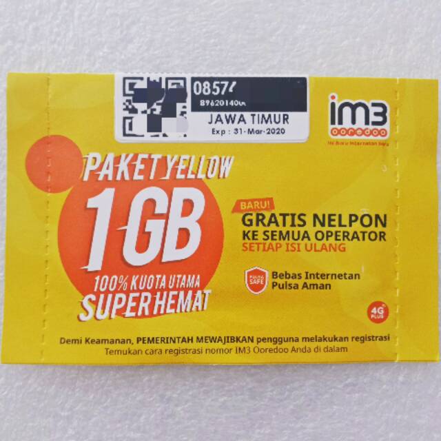 Simak langkah mudah registrasi ulang untuk pelanggan baru dan lama, dalam video. Kartu Perdana Indosat Im3 Ooredoo Shopee Indonesia