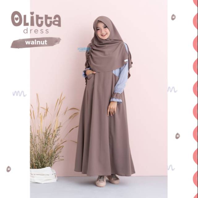 Olitta dress walnut | Shopee Indonesia