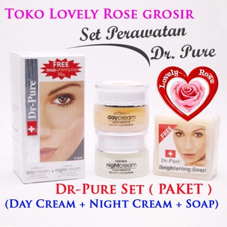 Ingin memiliki wajah cerah, tanpa jerawat, komedo dan flek hitam?? 3in1 Cream Dr Pure Set S M Sabun Shopee Indonesia
