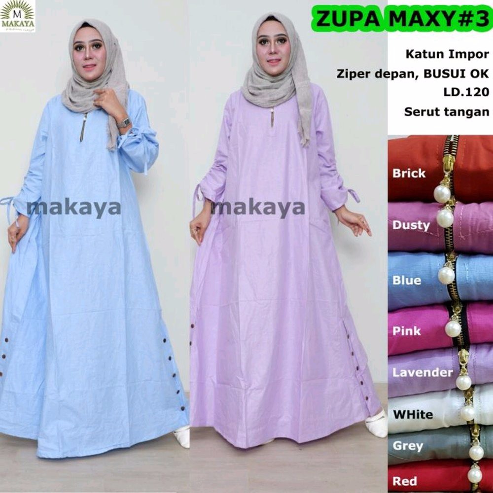 Longdress Zupa Maxy Gamis Cantik Modern Murah Meriah Shopee