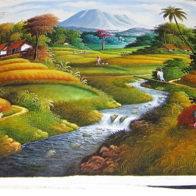 Saya share lukisan pemandangan di kawasan parit taliair sawah padi. Penawaran Diskon Dan Promosi Dari Dunia Lukisan Shopee Indonesia