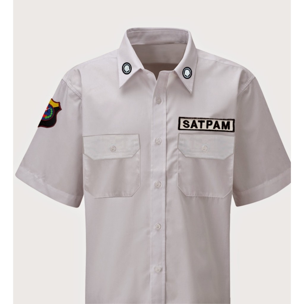 Jual Baju PDH security / Pdh Putih / setelan baju &amp; celana Indonesia|Shopee  Indonesia