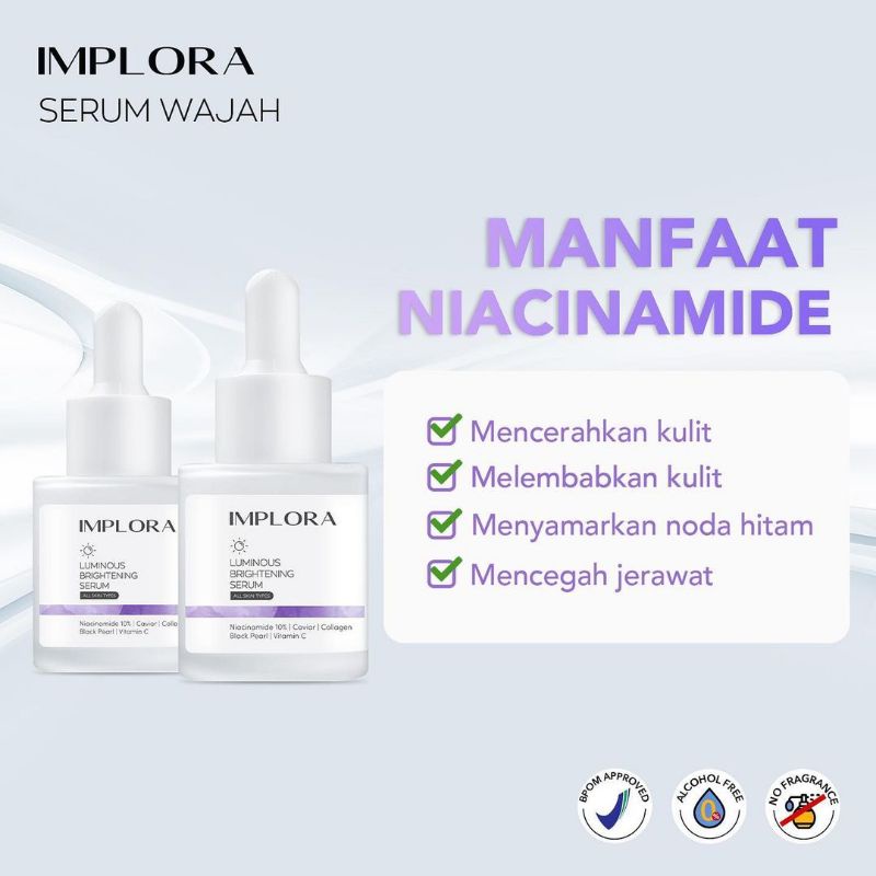 Implora serum menawarkan janji manis dengan harga yang affordable. Jual Implora 24k Gold Serum Hydrating Serum Luminous Brightening Serum Peeling Serum Acne Serum Midnight Serum Serum Wajah Implora Implora Face Serum Indonesia Shopee Indonesia