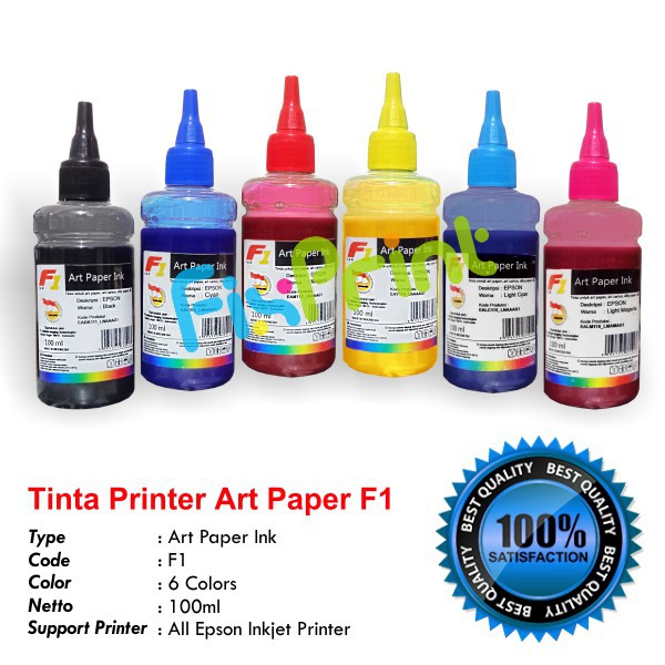 Tinta Refill Art Paper F1 Ink 100ml Isi Ulang Botol Artpaper Printer Epson L110 L210 L405 L485 L800