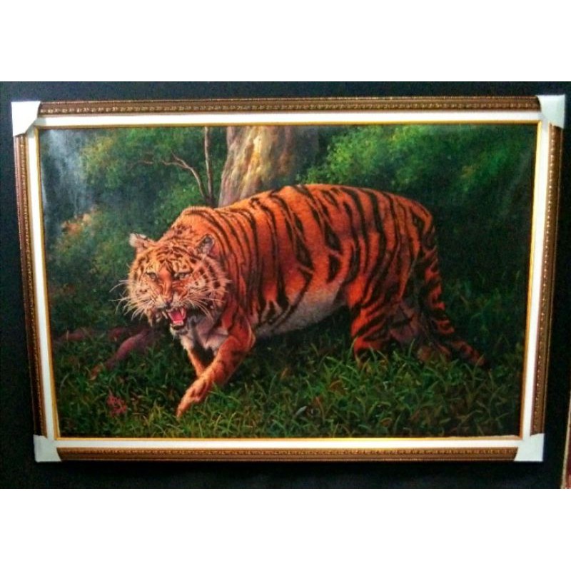 Jual Lukisan Harimau K1 Indonesia|Shopee Indonesia 800_X_800_jpg